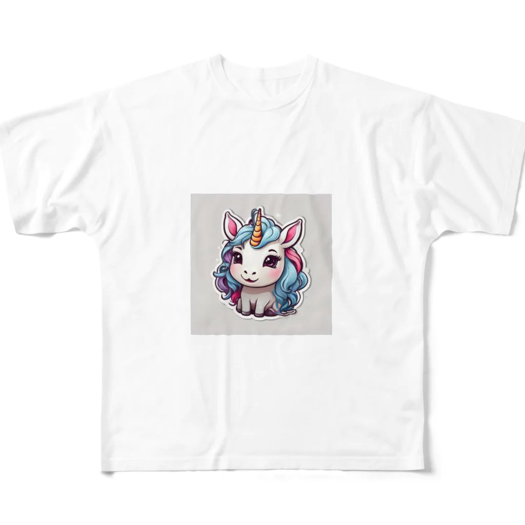 ユニコーンショップのユニコーン フルグラフィックTシャツ