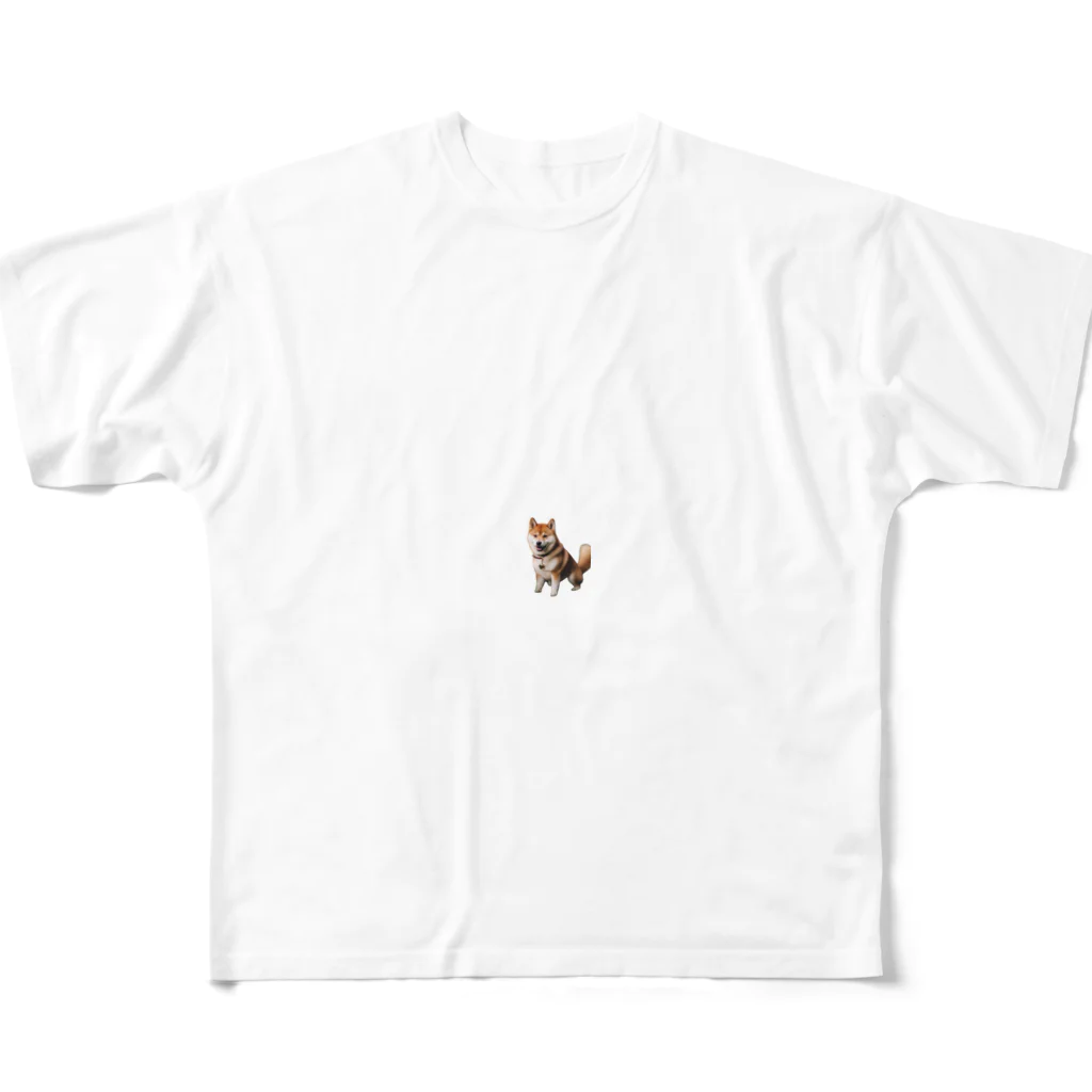 chibita08のキュートで活発な柴犬 All-Over Print T-Shirt