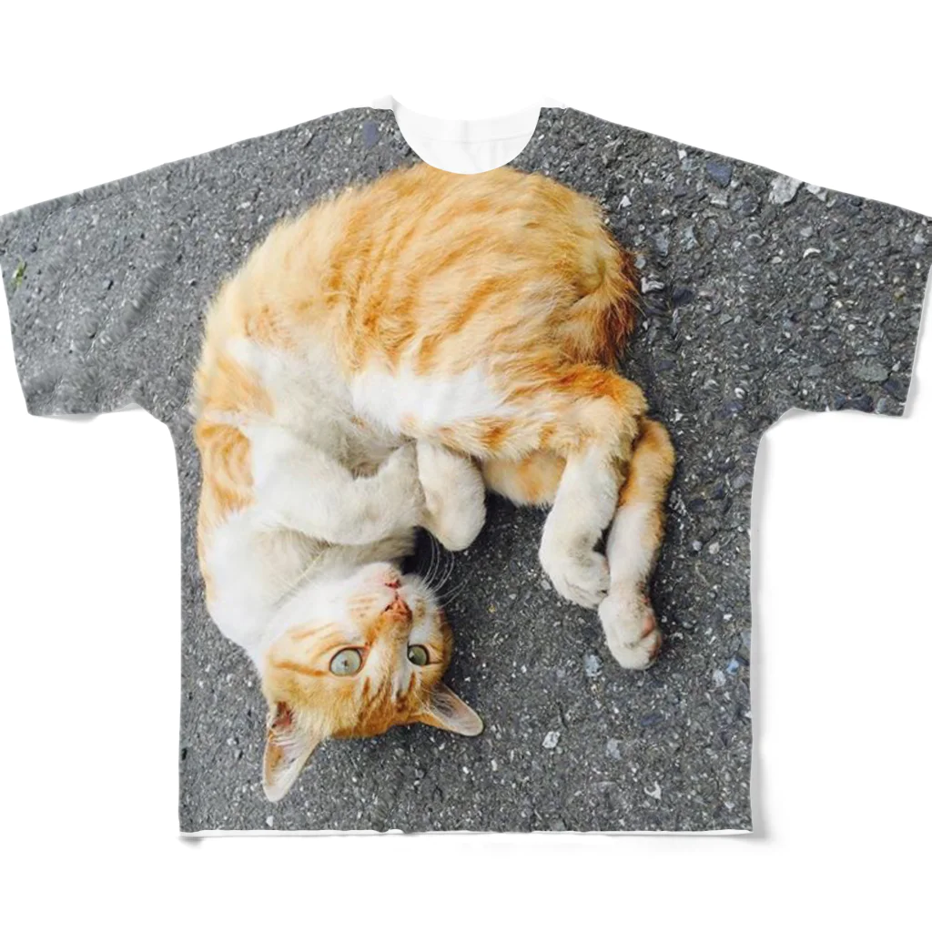 おのあきおの丸まり猫 All-Over Print T-Shirt