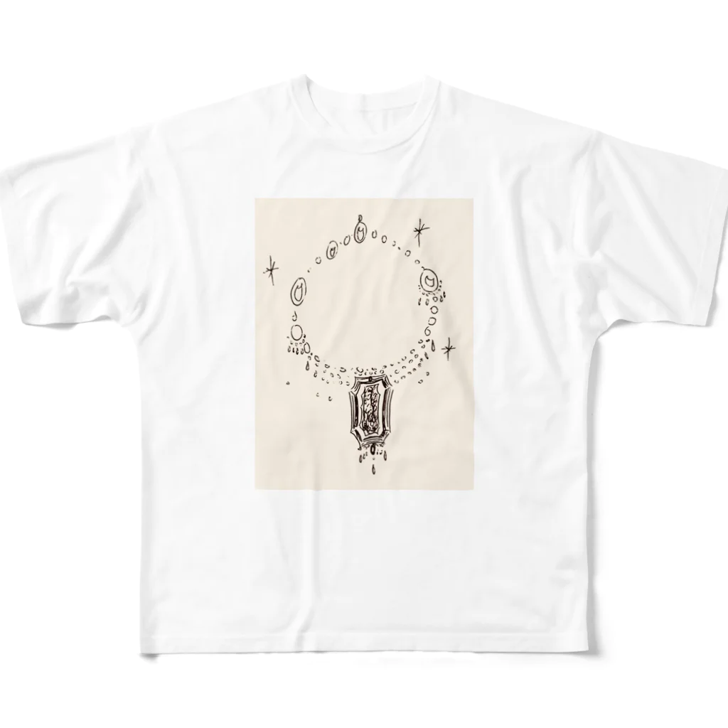 mermaidandwhitehorseのジュエリーシリーズ 01 フルグラフィックTシャツ