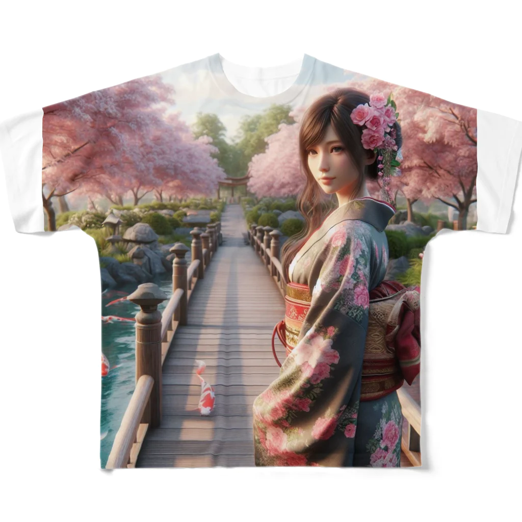 pimo244の和服美人 All-Over Print T-Shirt