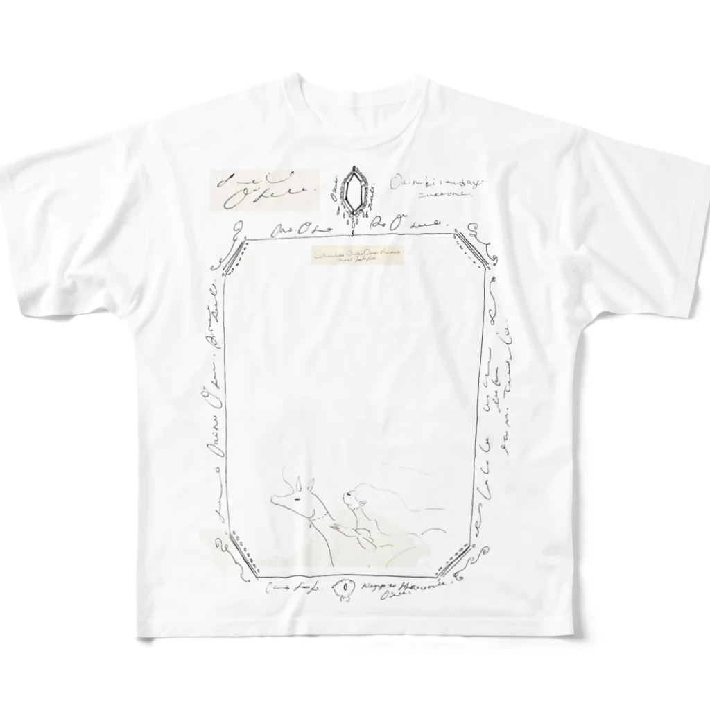 mermaidandwhitehorseのイラストレーション04 All-Over Print T-Shirt