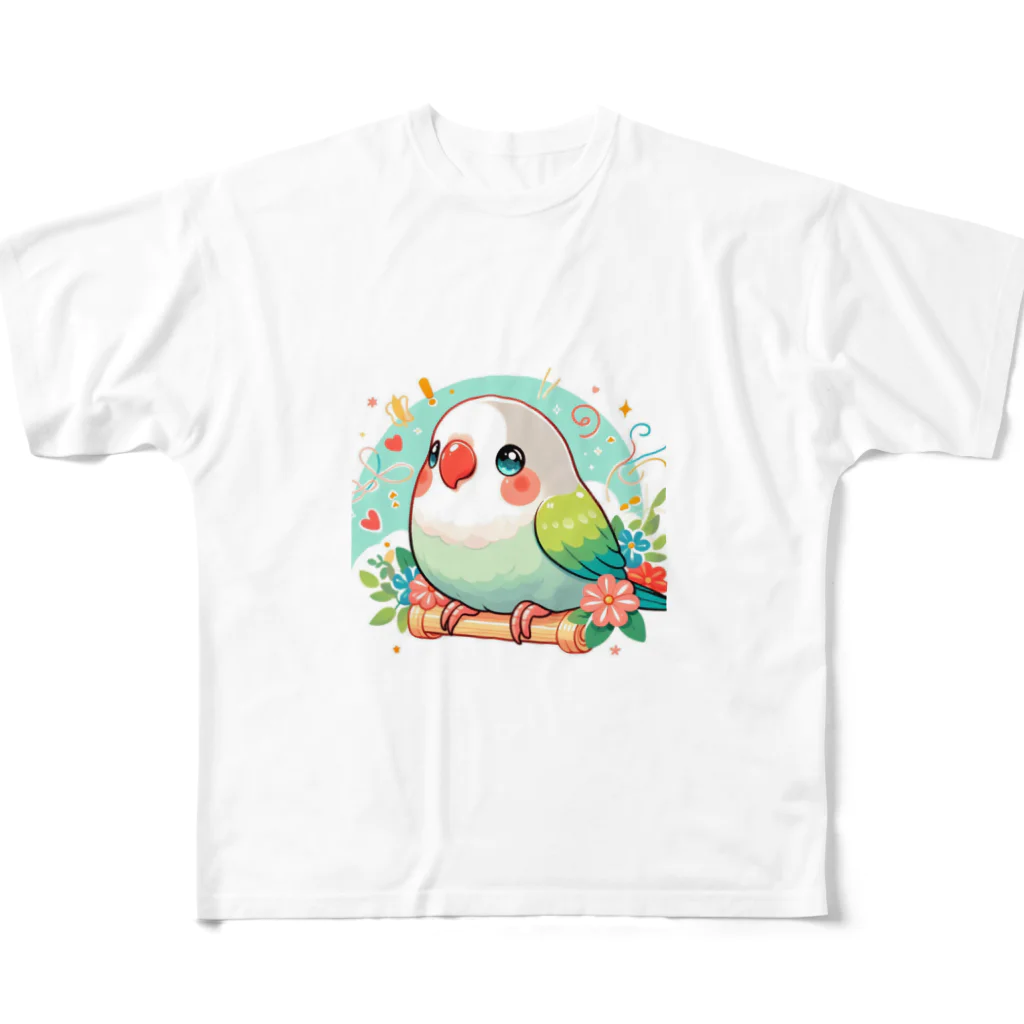 ぷっくりショップのオカメインコちゃん All-Over Print T-Shirt