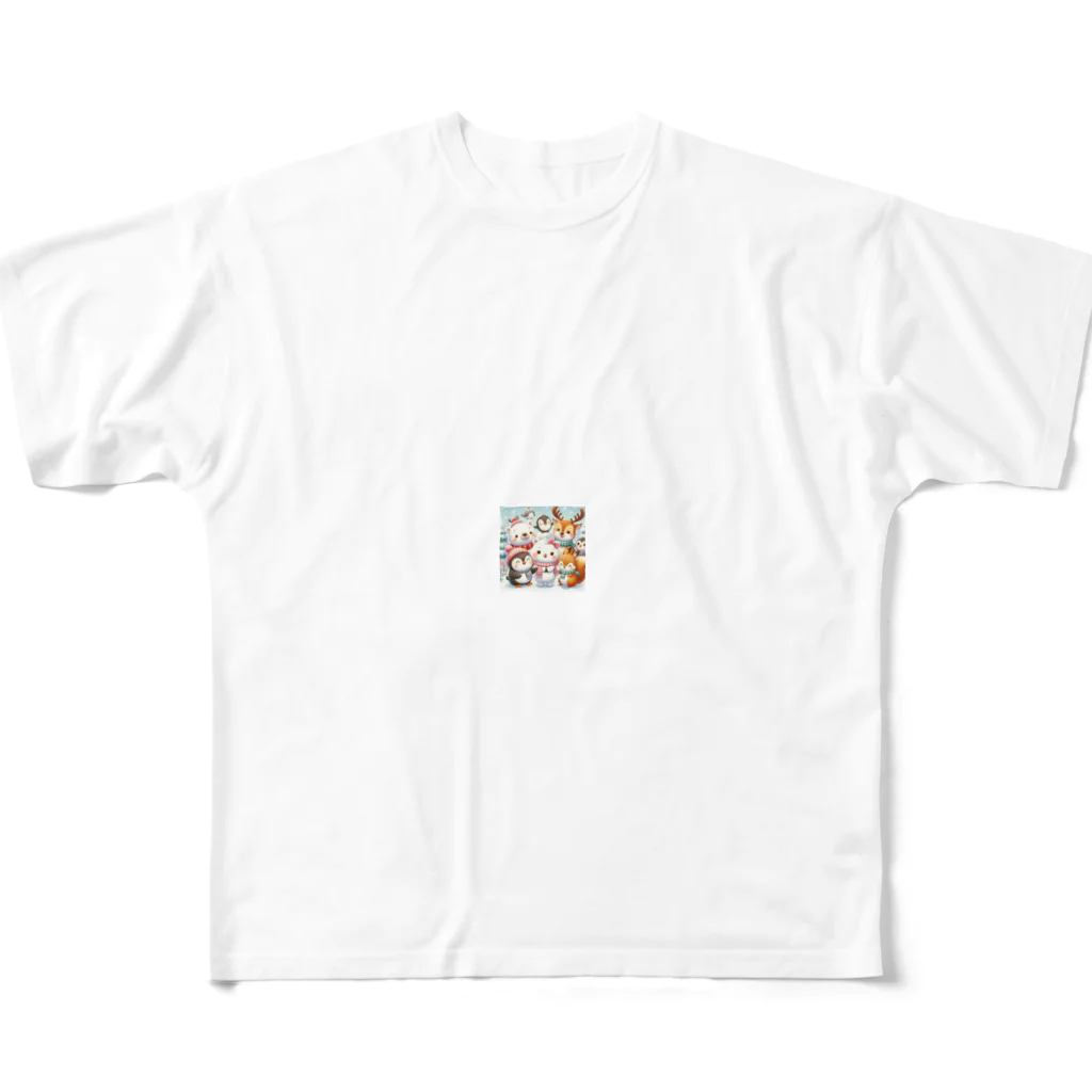 masa0801_のかわいい動物達4 フルグラフィックTシャツ