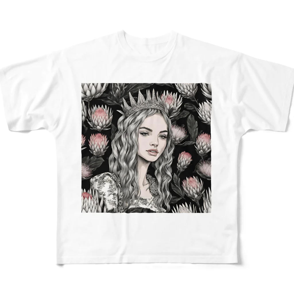 プリンゴブリンのキングプロテア子さん All-Over Print T-Shirt