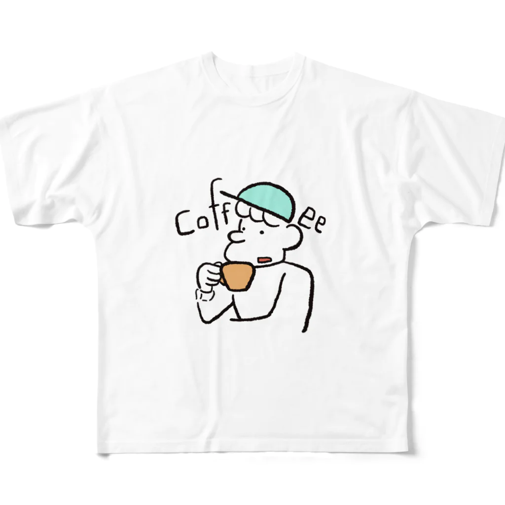 ナオミチのcoffee フルグラフィックTシャツ