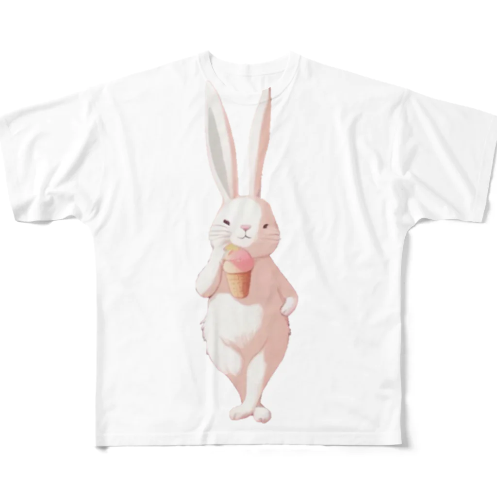 NaROOMのPopular Rabbit 🐰 フルグラフィックTシャツ