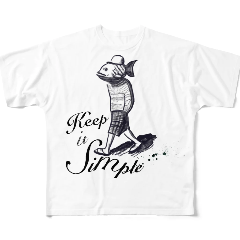 Culture SmileのInspirational Lifestyle & Fish-man All-Over Print T-Shirt