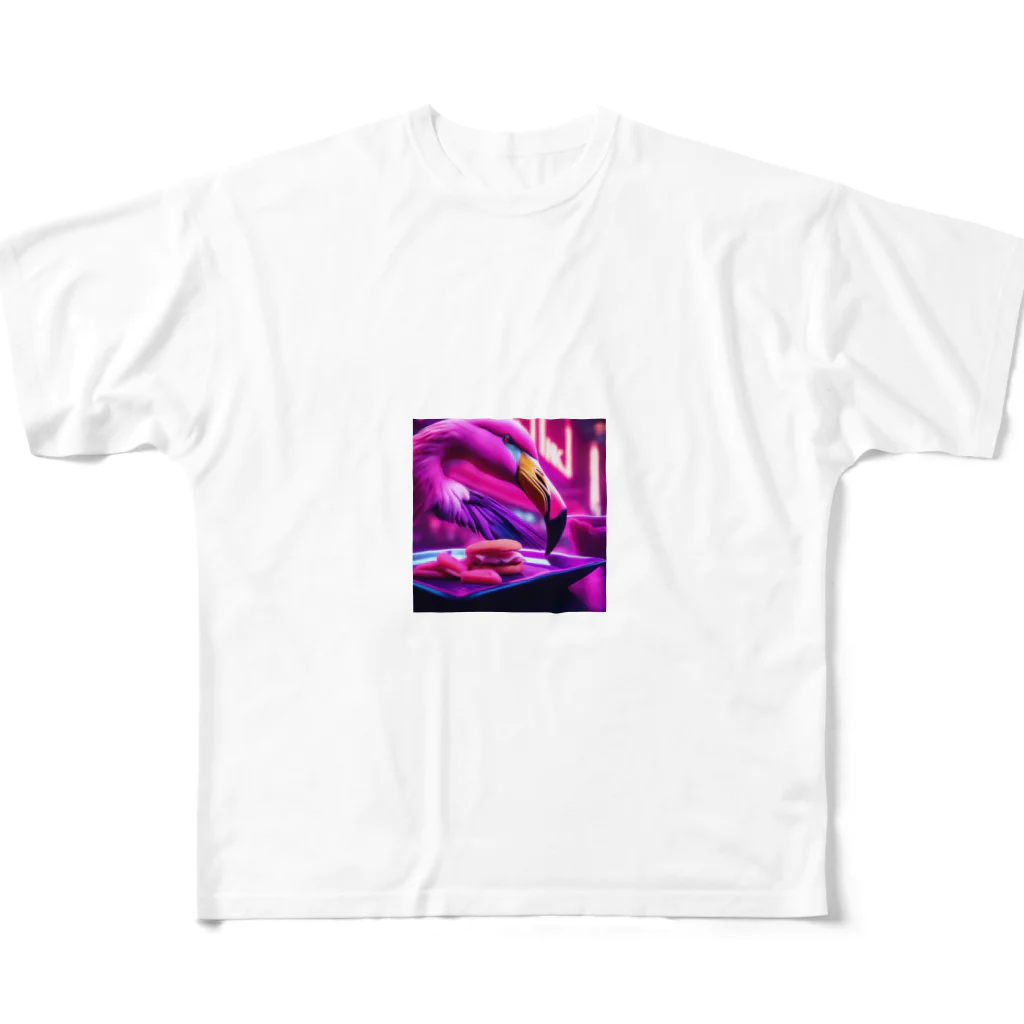 Kokoro-nagomu-Nagomiのフラミンゴ18 フルグラフィックTシャツ