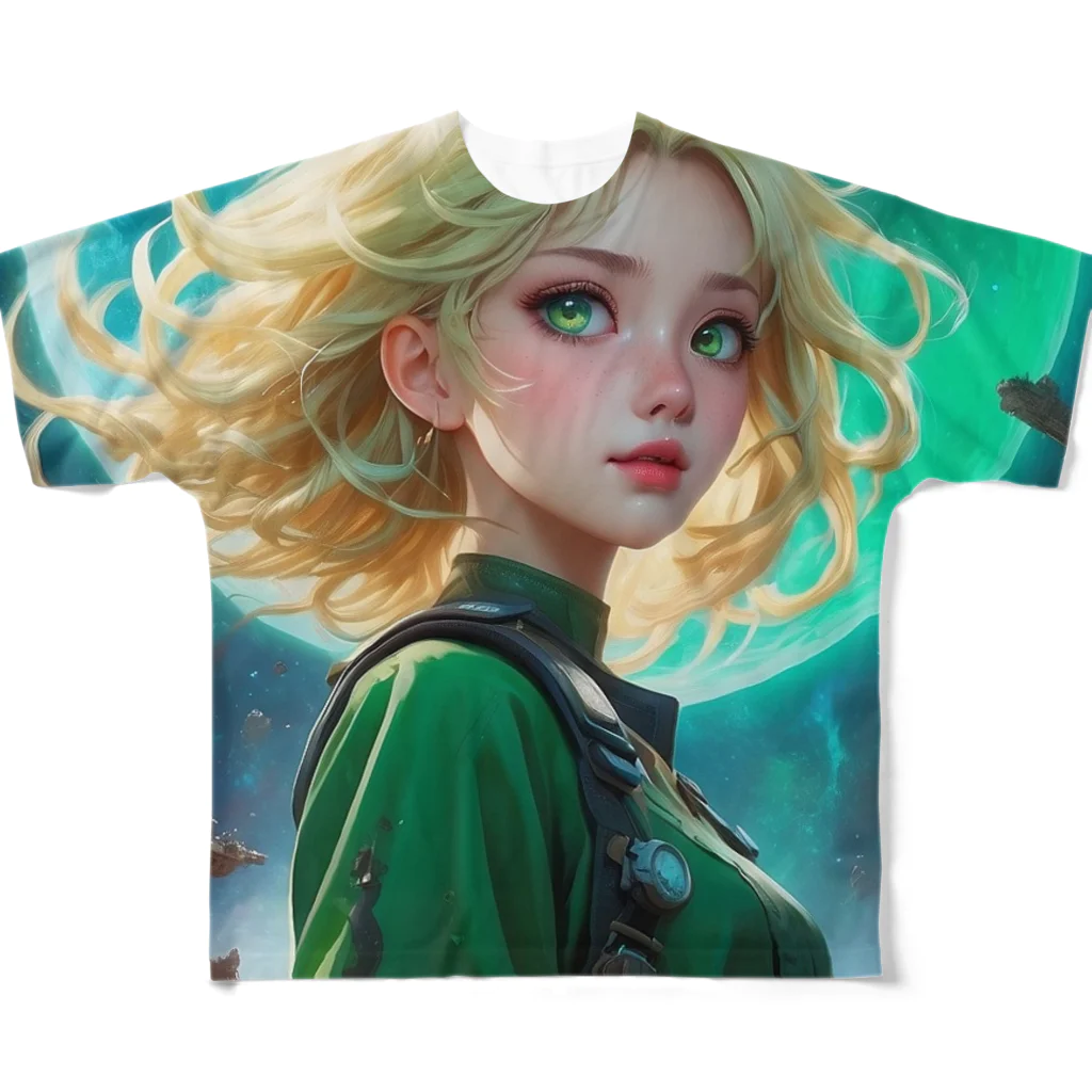 AQUAMETAVERSEの宇宙の凛とした姫 アメジスト 2846 All-Over Print T-Shirt