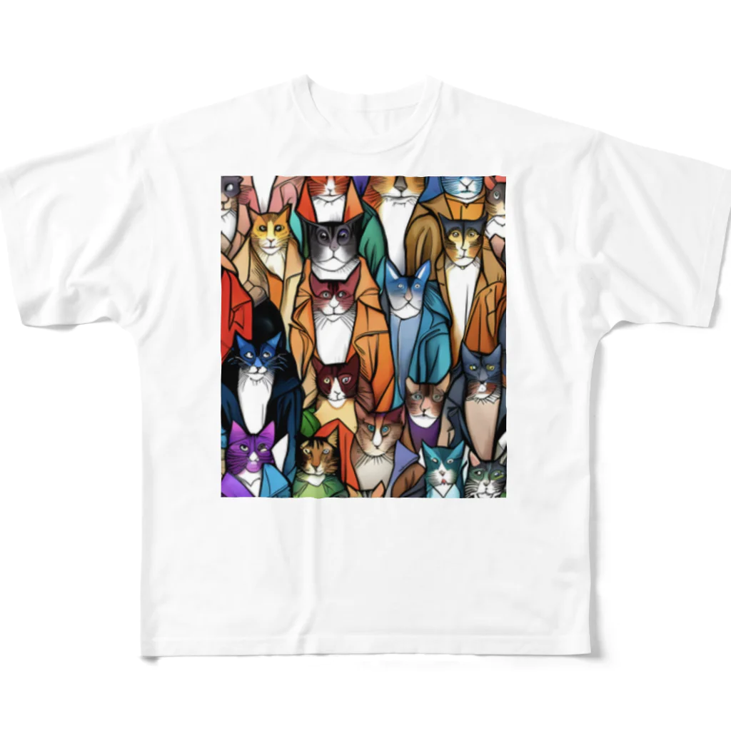 PAC (ポップアートキャット）のPAC (ポップアートキャット) All-Over Print T-Shirt