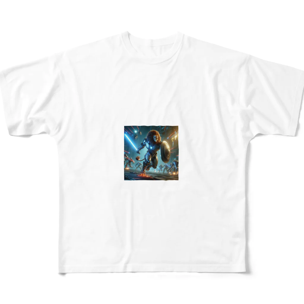 kumama07の出陣ライオンロボ All-Over Print T-Shirt