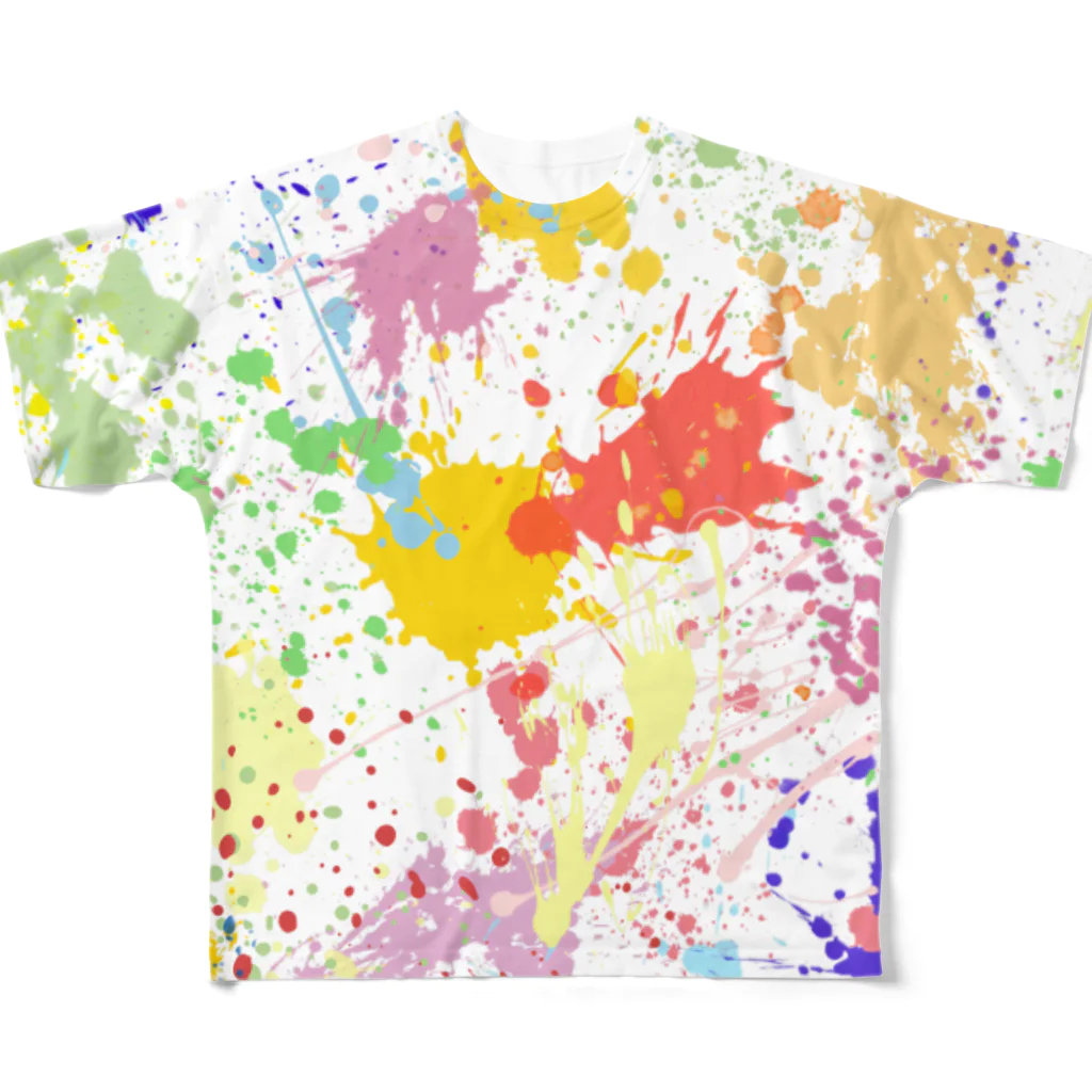 mame SHOPのRAKUGAKI🎨 All-Over Print T-Shirt