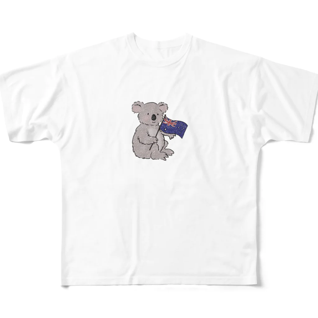 Badass-Squirrelのオーストラリアのコアラ フルグラフィックTシャツ