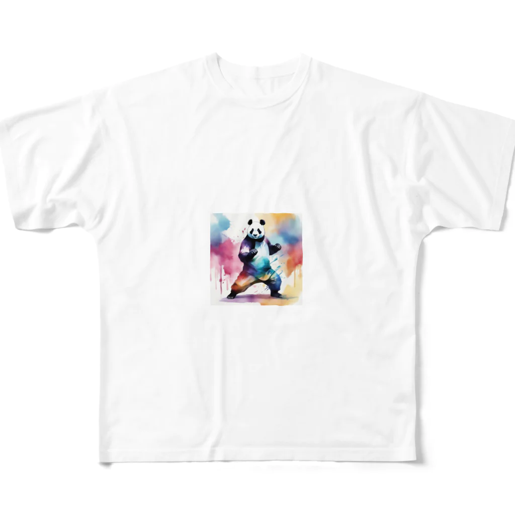 Oimo_shanの強そうなパンダさん All-Over Print T-Shirt