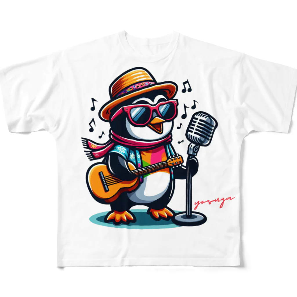 yosuga-aの陽気なペンギン All-Over Print T-Shirt