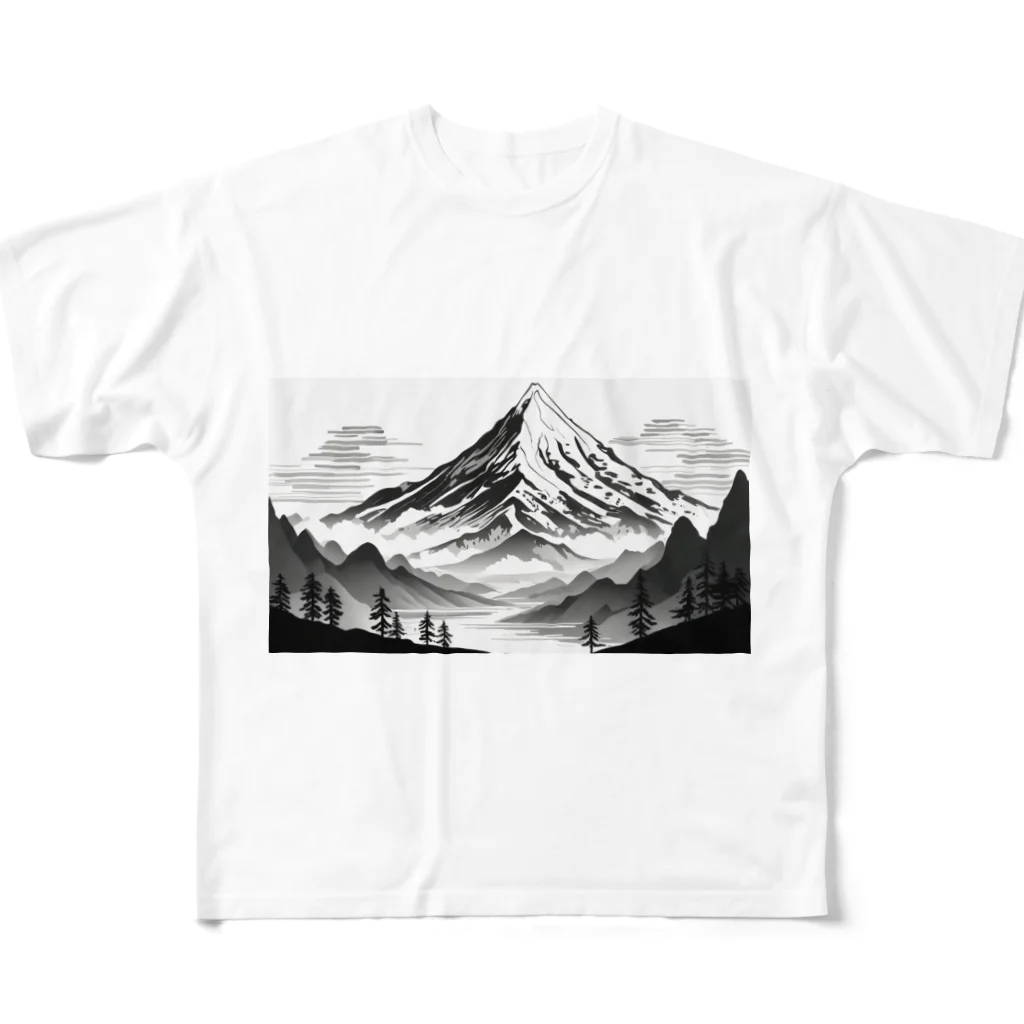 Kz_25@アウトドアーのキャンプファッション -The mountain- フルグラフィックTシャツ