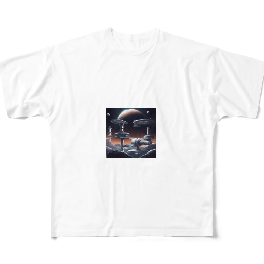 Banksy-sの1. Futura Space Station フルグラフィックTシャツ