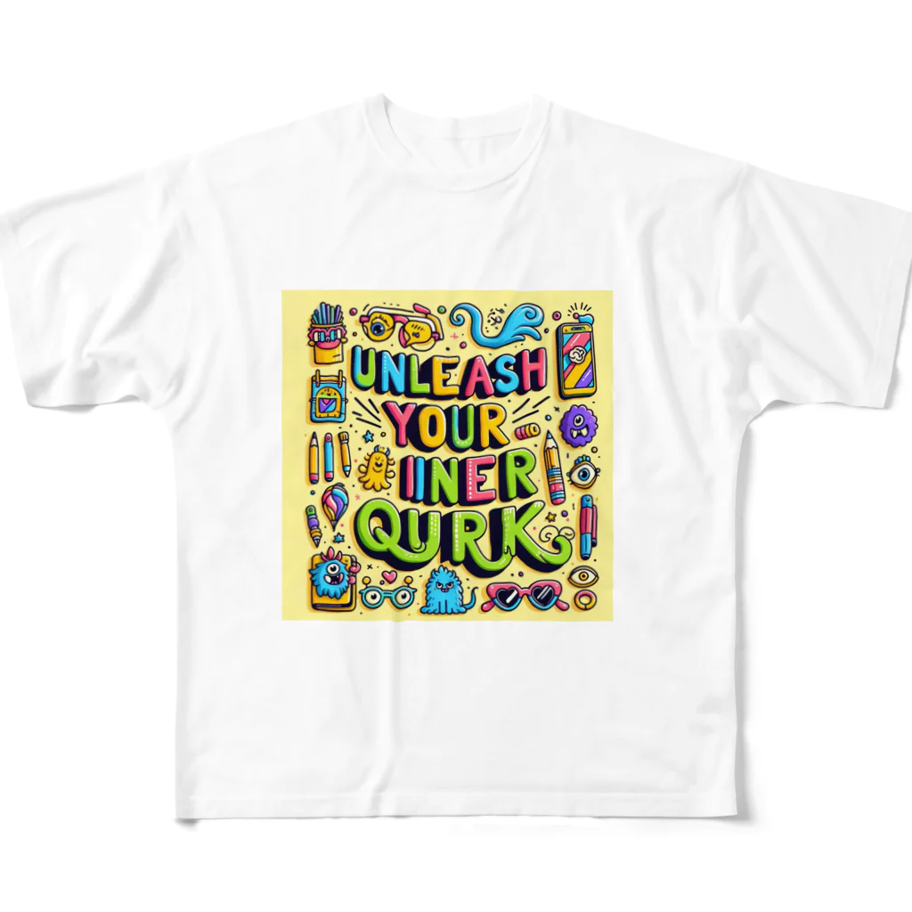 Muppiiのクイーキーポップ・エクスプレス：ビビッドな個性大解放！ All-Over Print T-Shirt