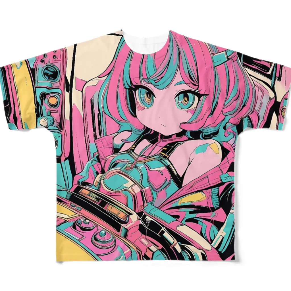 カピパーラ🐻のコックピット♪操縦席ガール♪ All-Over Print T-Shirt