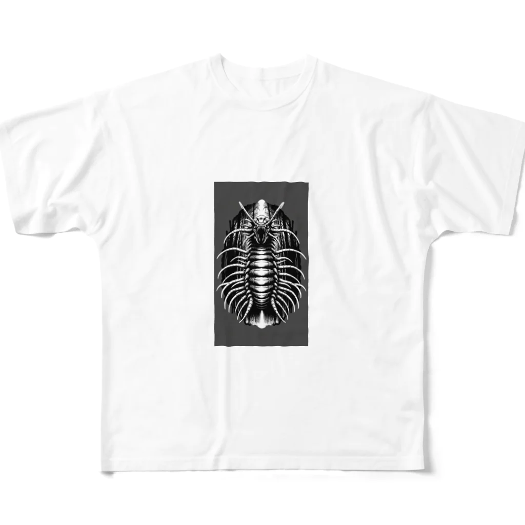 wa--sanの森ムカデ フルグラフィックTシャツ