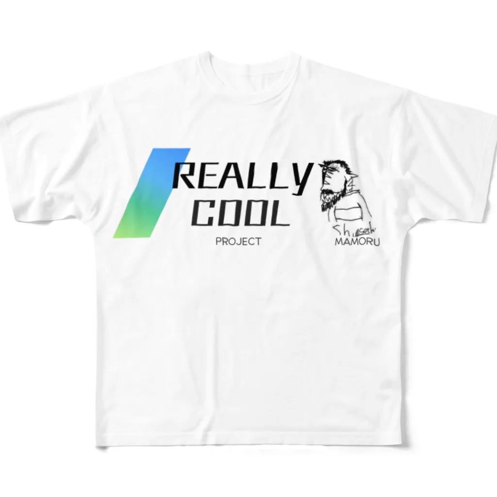 ReallyCoolMamoruの秋田鳥海山_AkitaChoukaisan フルグラフィックTシャツ