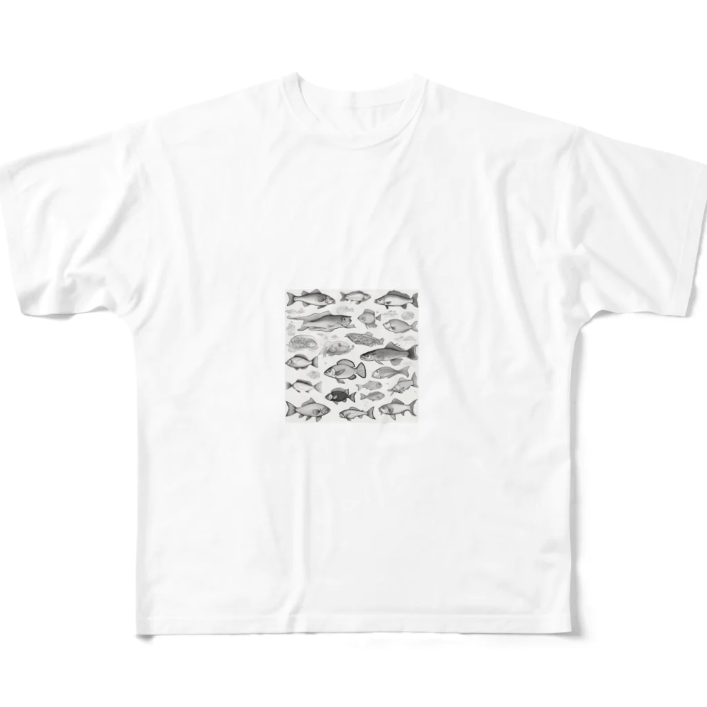 TEFのおさかなさん All-Over Print T-Shirt