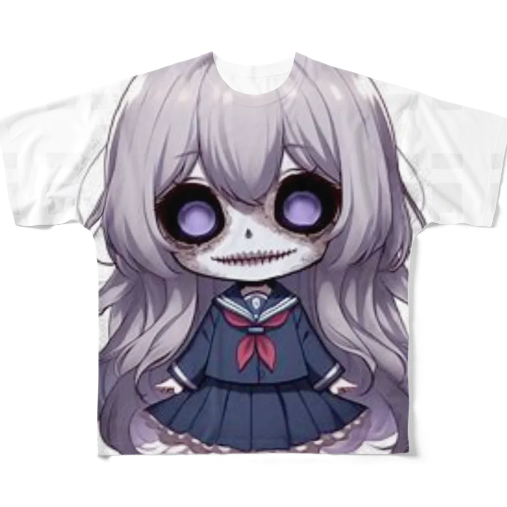 saitou1x4のホラー　かわいいグール３ フルグラフィックTシャツ