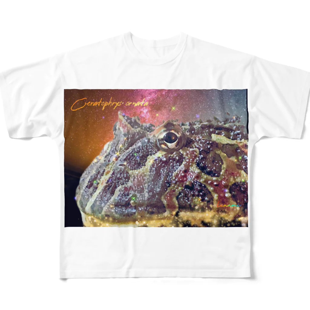 るなるなのCeratophrys ornata  ベルツノガエル All-Over Print T-Shirt