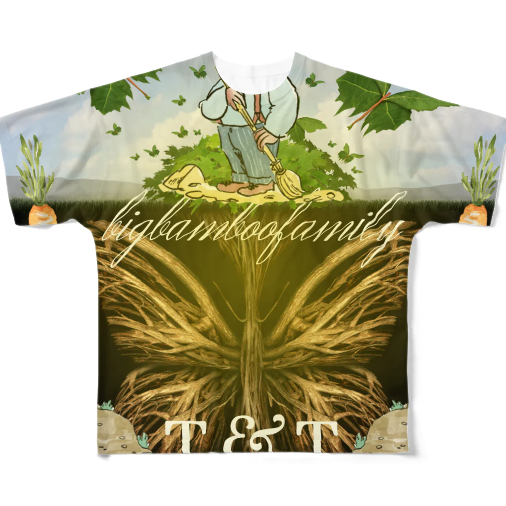 bigbamboofamilyのbigbamboofamily All-Over Print T-Shirt