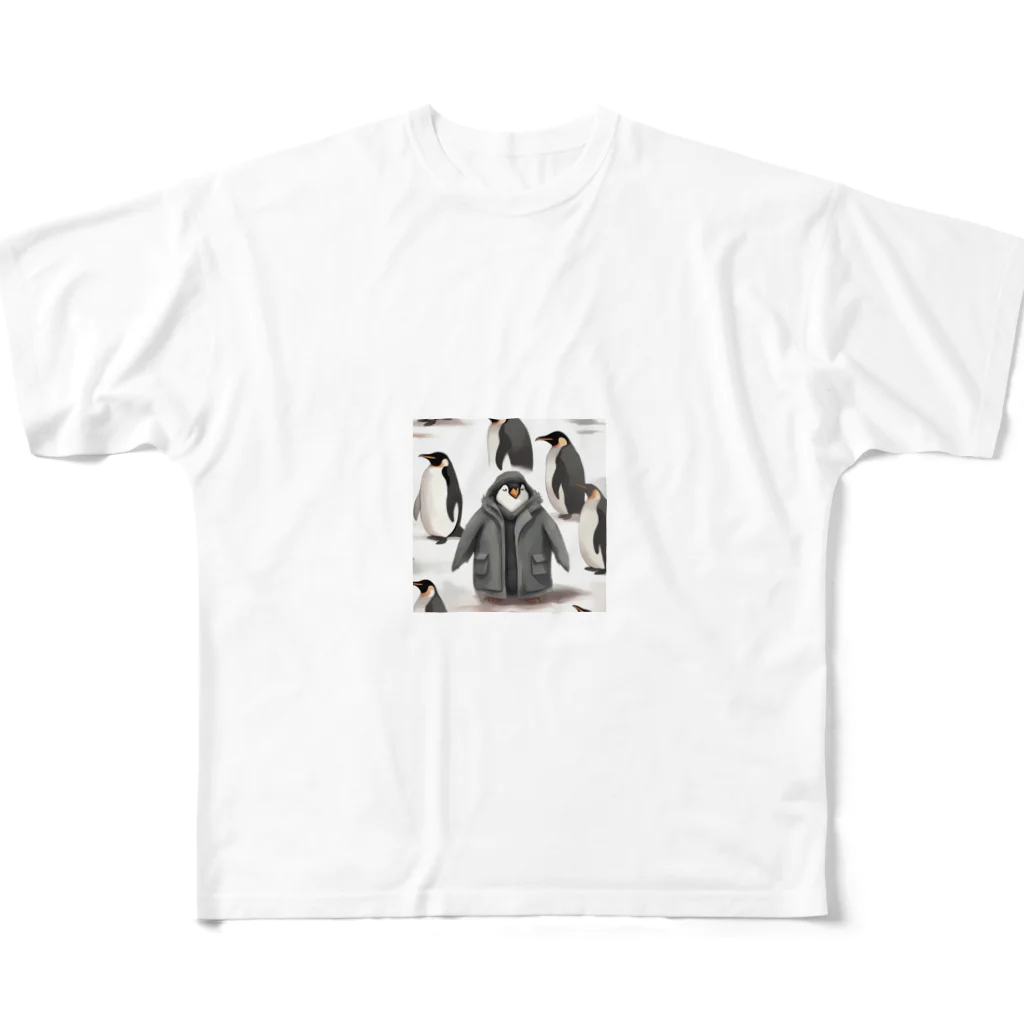 hakumenhonのS-PENGUIN フルグラフィックTシャツ