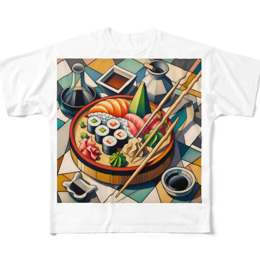 happiness_shopの江戸前の寿司をピカソ風にアレンジ All-Over Print T-Shirt