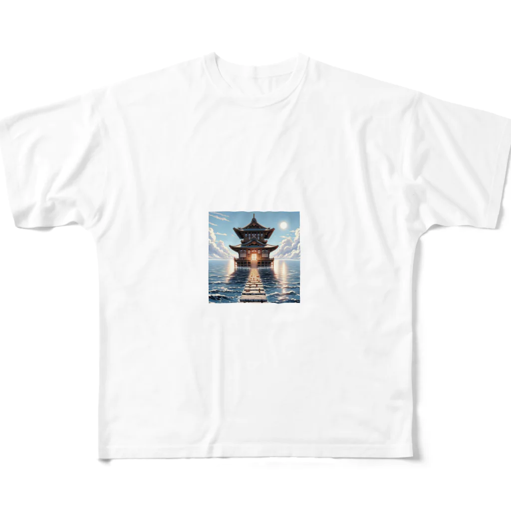 Irregular is beautifulのSanctuary of the Sea: Pathway to Serenity All-Over Print T-Shirt