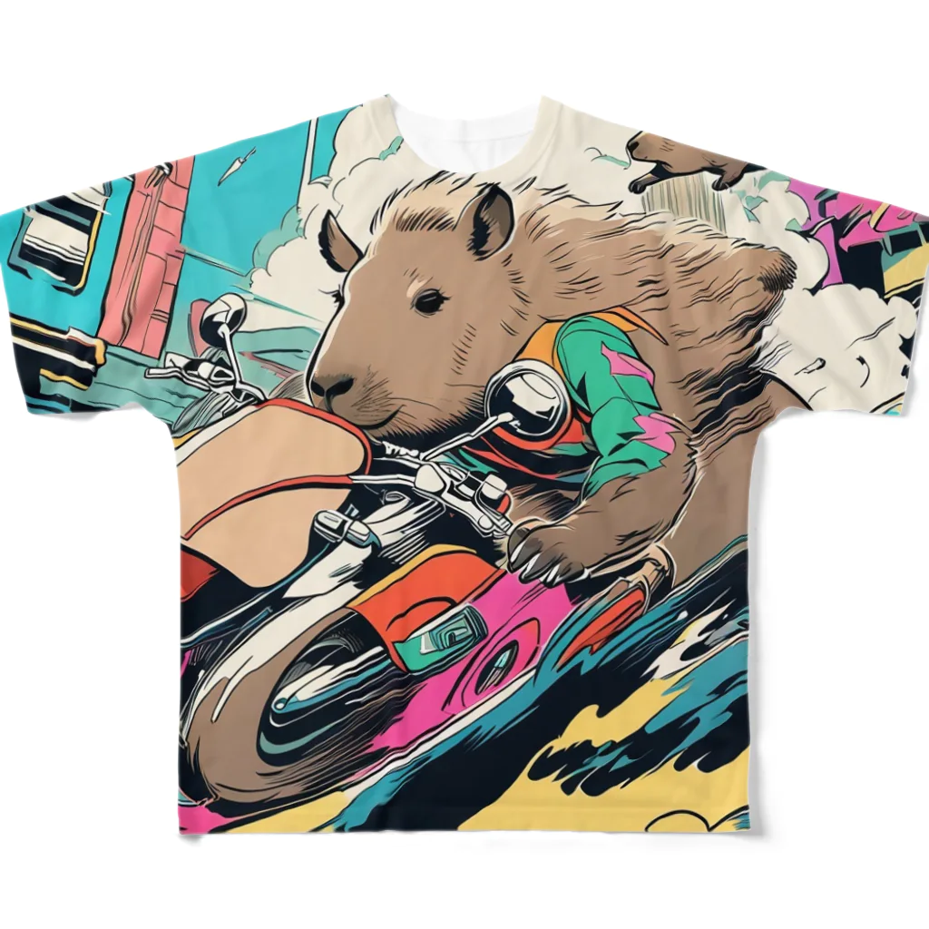 カピパーラ🐻のカピパライダー♪02 フルグラフィックTシャツ