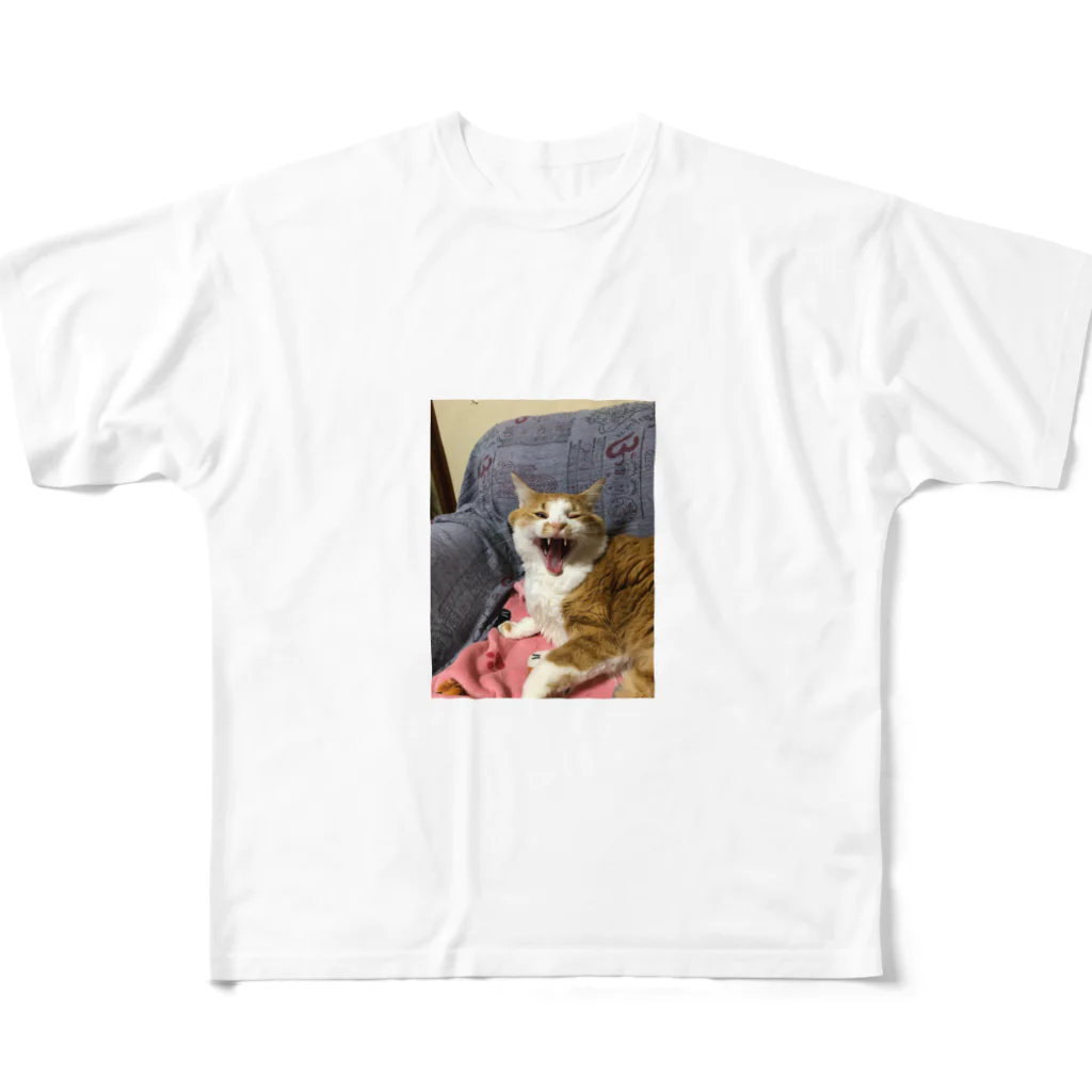 にこにこBLUEの猫の にこくん All-Over Print T-Shirt