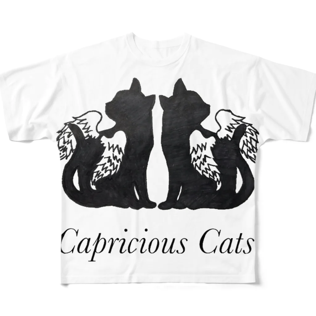 Capricious CatsのCapricious Cats フルグラフィックTシャツ