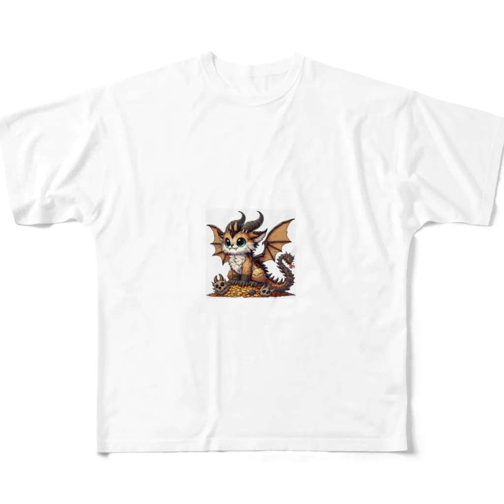 nekodoragonの猫ドラゴン All-Over Print T-Shirt