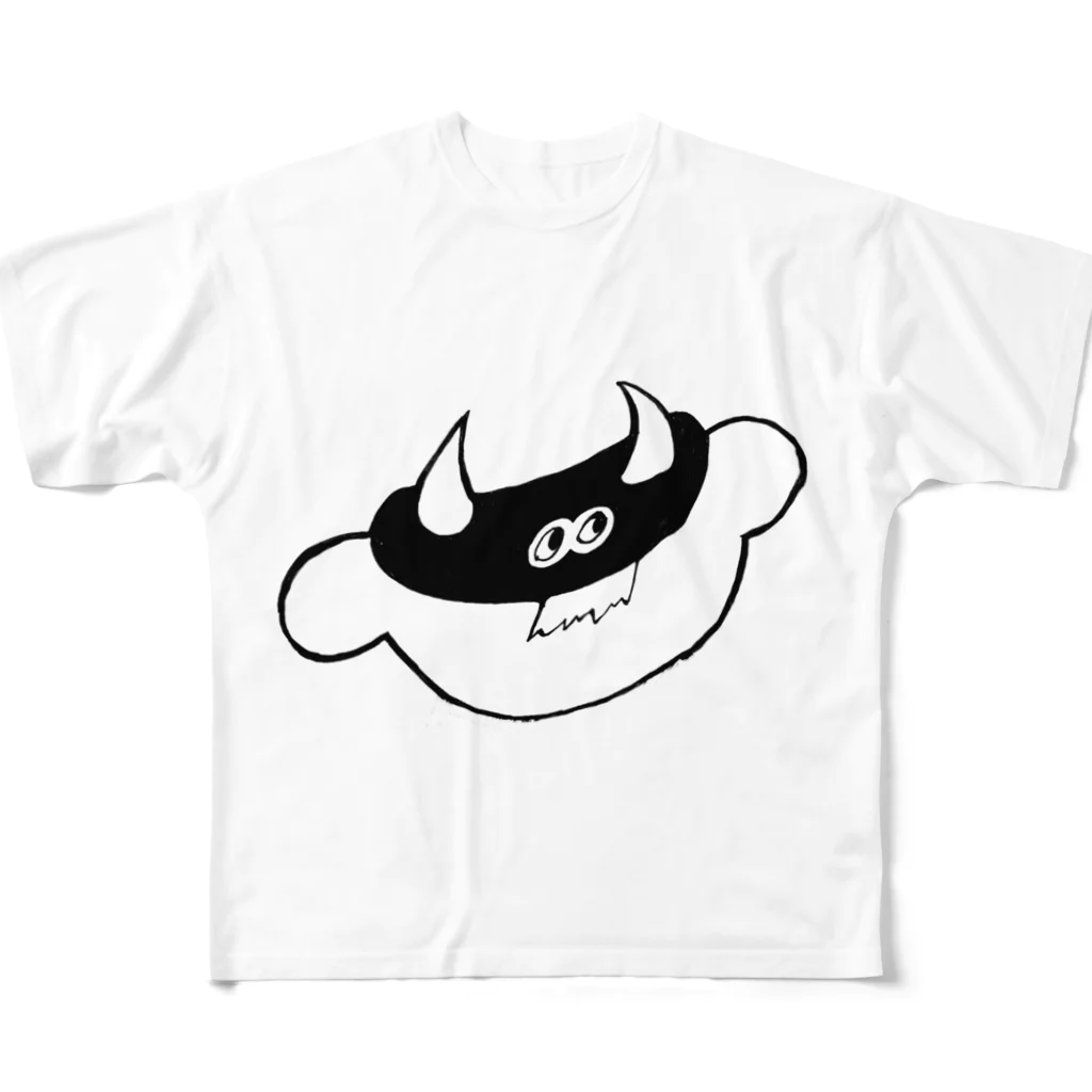 mag kuroshio original goods shopの『this stupid friend』モンスター フルグラフィックTシャツ