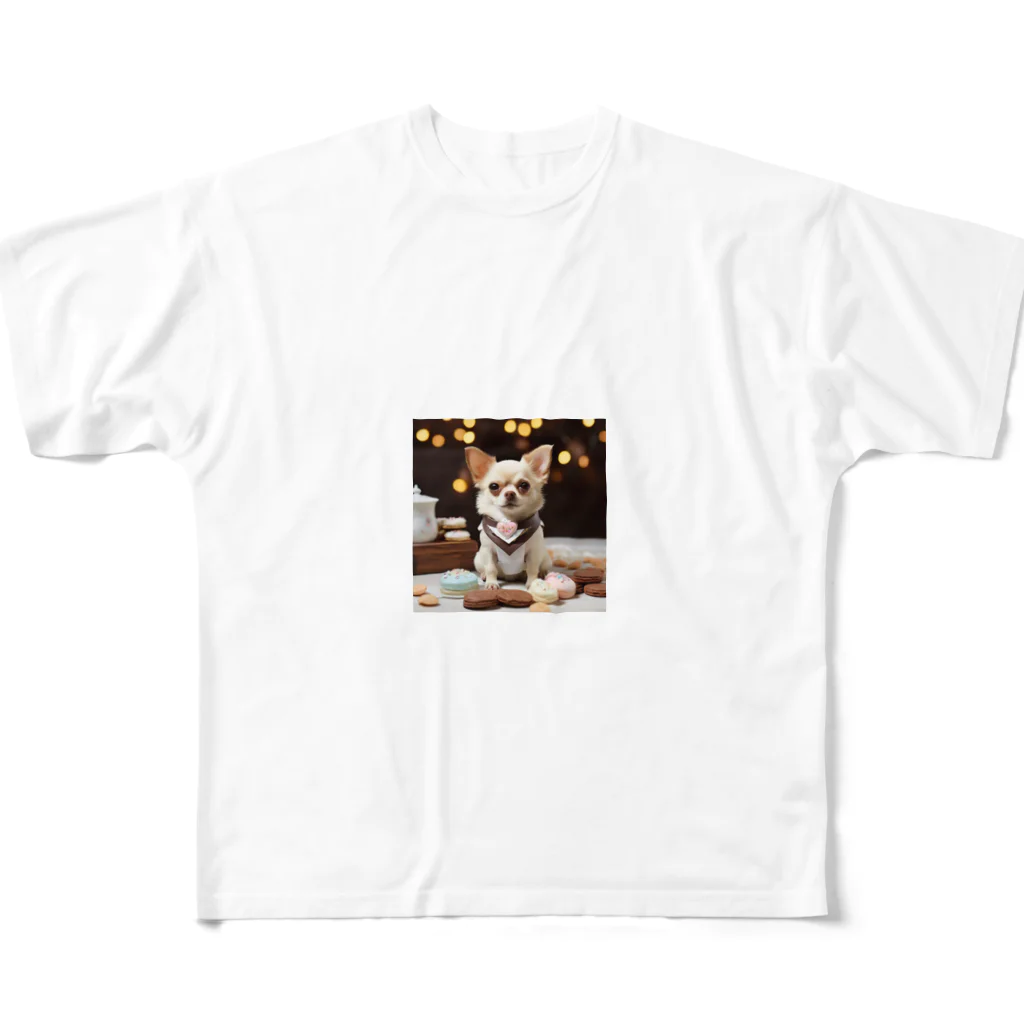 チワワ愛好家ショップの🎀チワワの幸せな一吠え🐕💓 - 心温まる家族の物語 All-Over Print T-Shirt