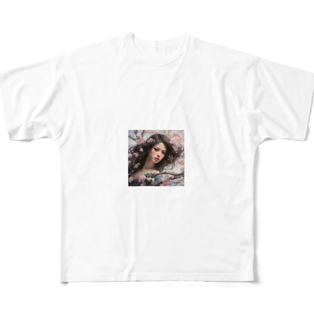 AQUAMETAVERSEの桜の花の中かで、、女性　なでしこ1478 All-Over Print T-Shirt