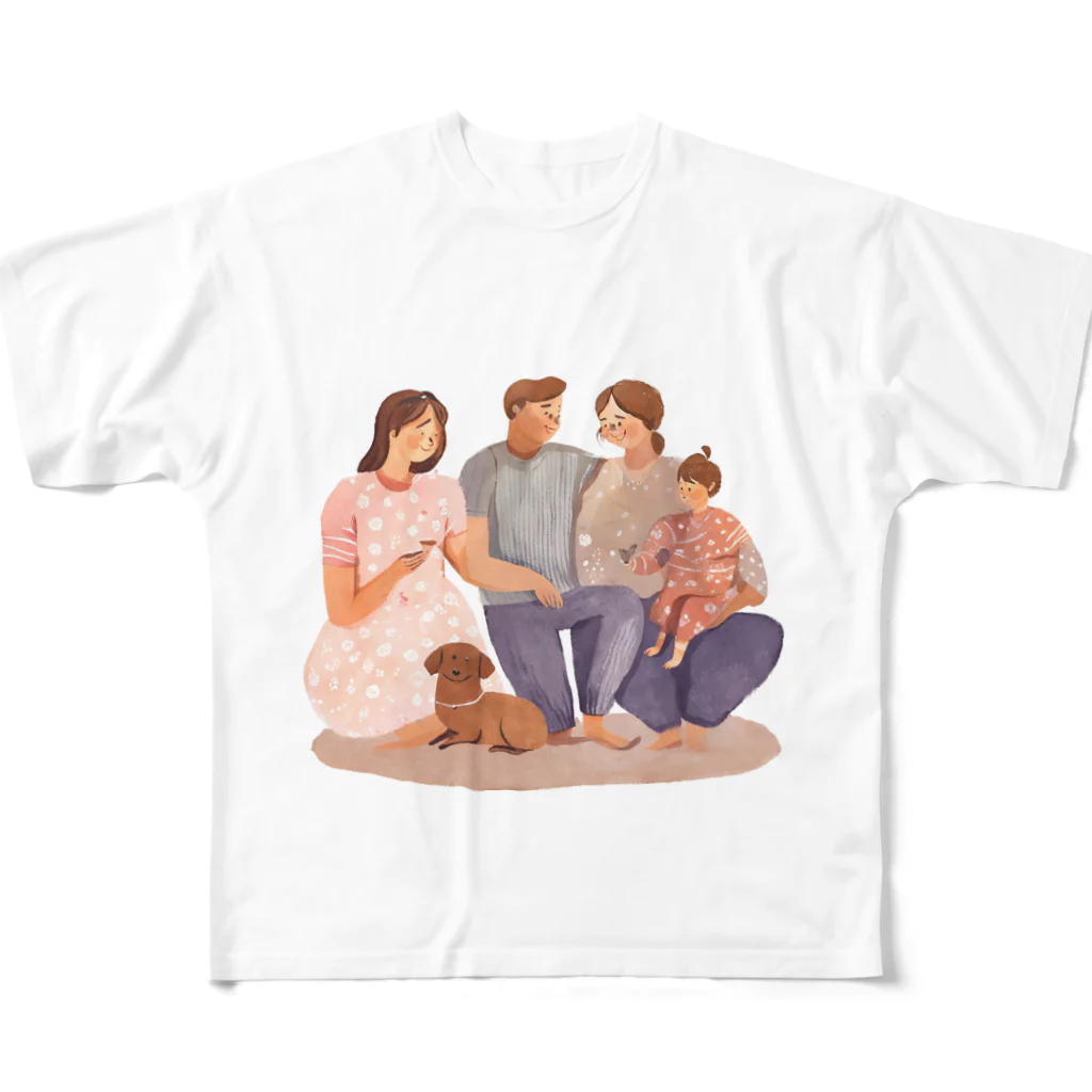 kichamanの家族だんらん All-Over Print T-Shirt