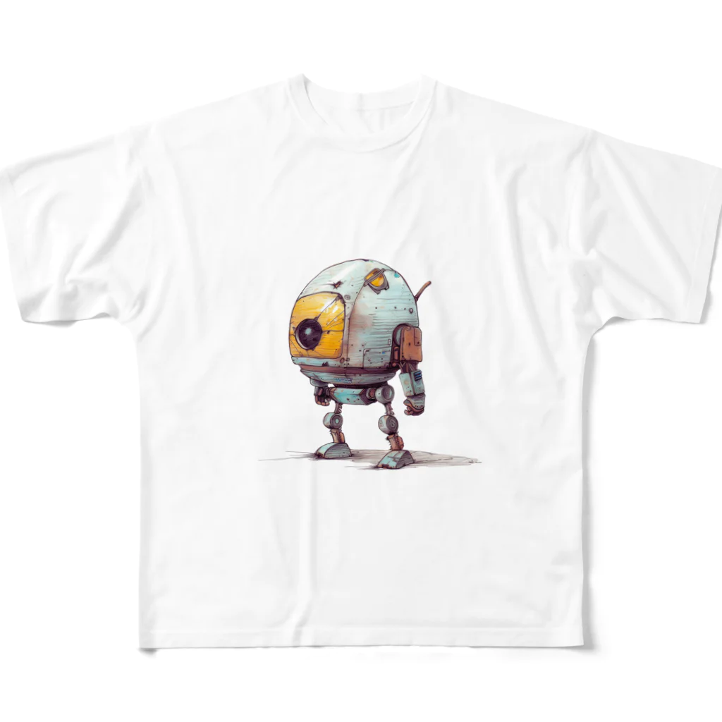 Sachi0625のレトロ戦闘ロボットＲ フルグラフィックTシャツ