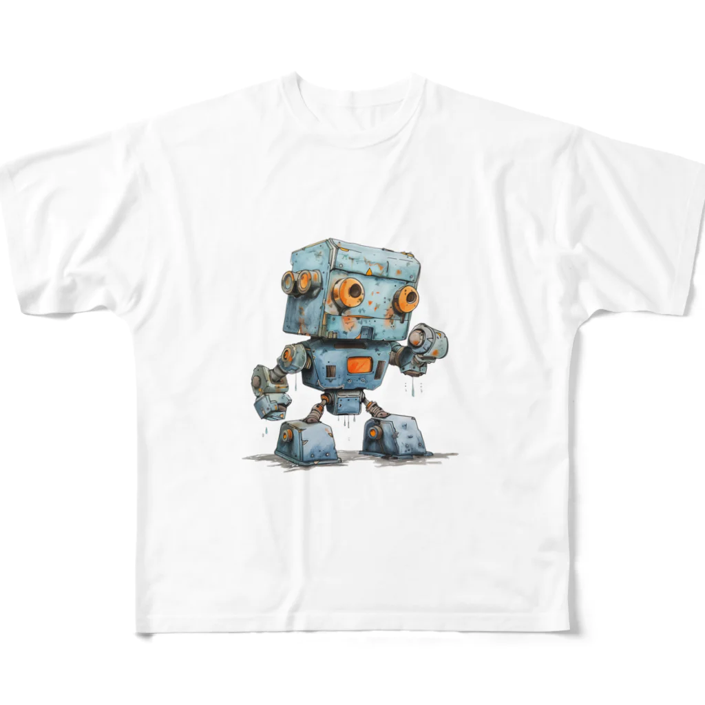 Sachi0625のレトロ戦闘ロボットＴ フルグラフィックTシャツ