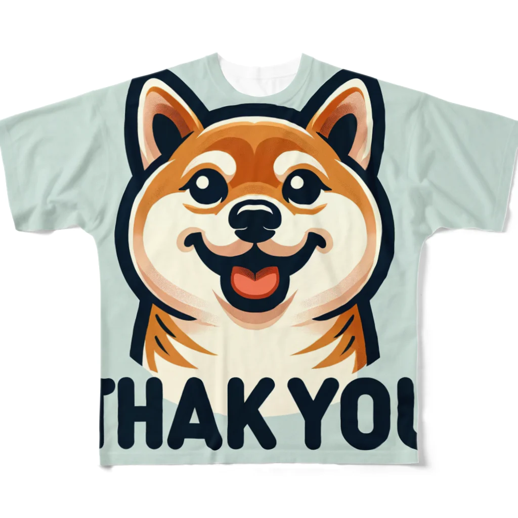 keikei5の魅力的な柴犬 フルグラフィックTシャツ