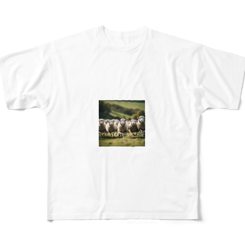 artworks358の羊の援軍 All-Over Print T-Shirt