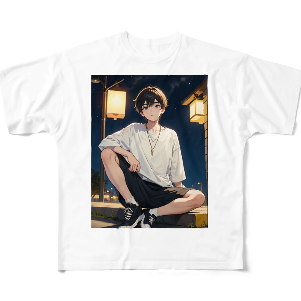 にこにこイケメンファクトリーの星見 神波　～神秘の美少年: 星見神波コレクション～ All-Over Print T-Shirt