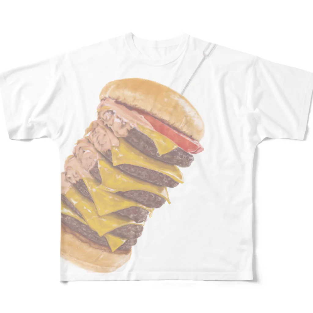 mei’s_atelier_shopのバーガーTシャツ フルグラフィックTシャツ