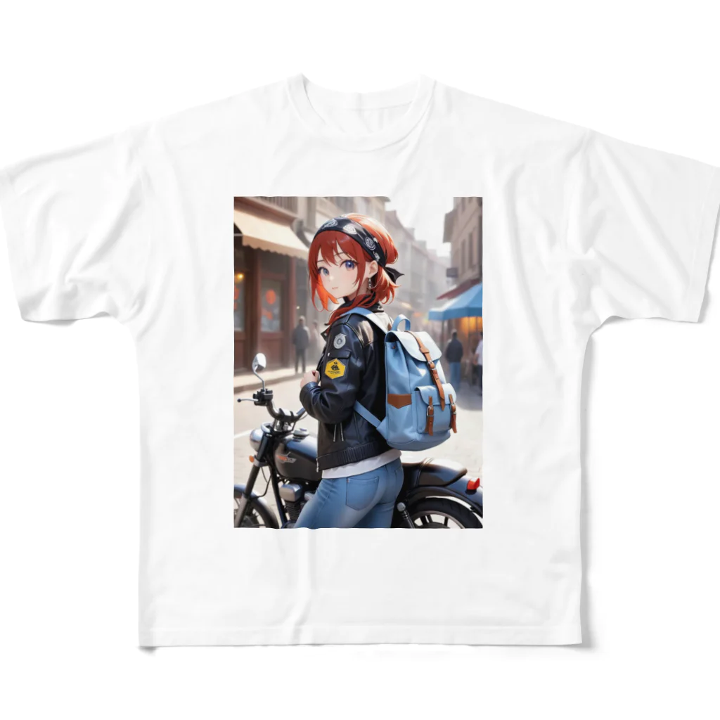 ヨーカズのバイク女子そら All-Over Print T-Shirt