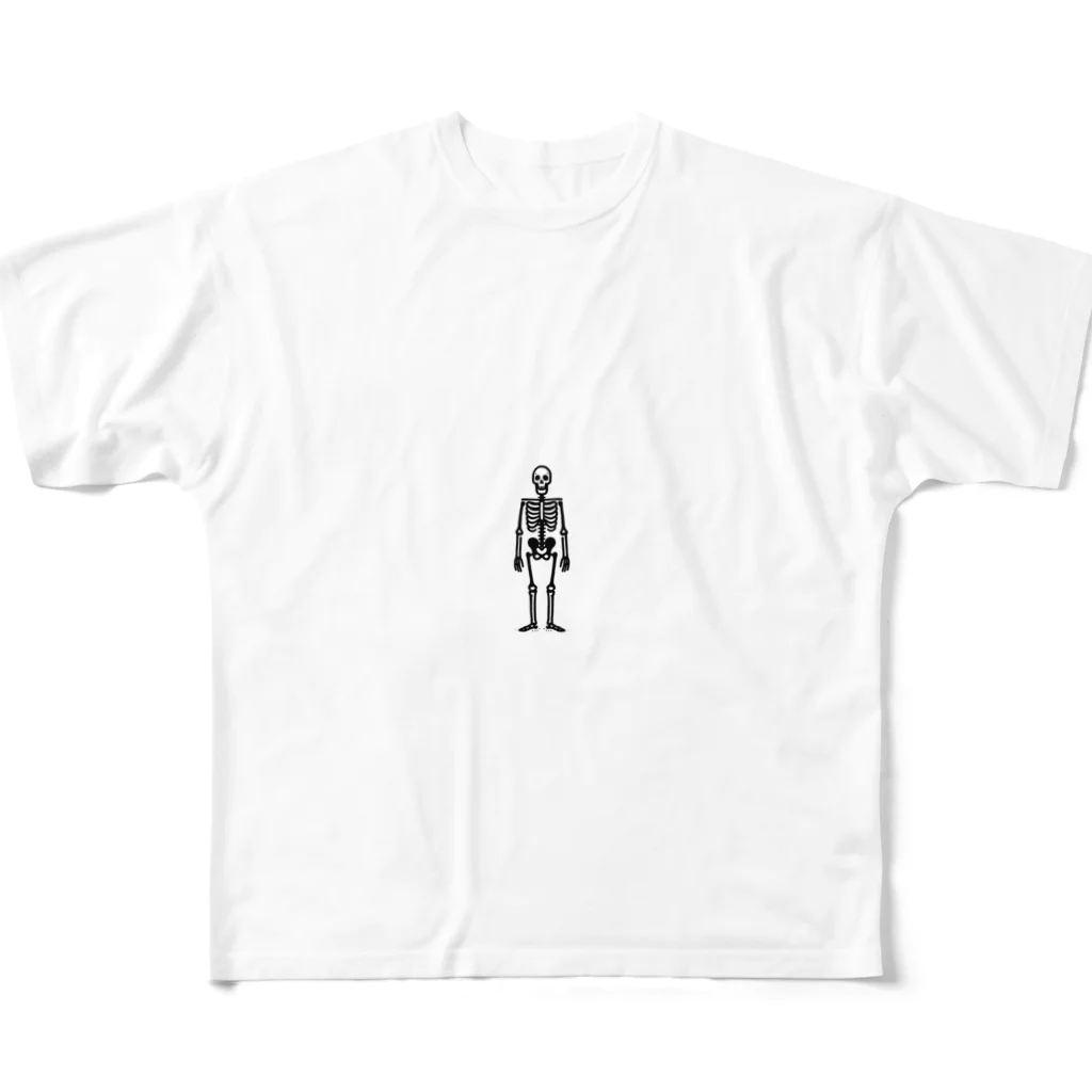toto444のオシャレなガイコツ All-Over Print T-Shirt