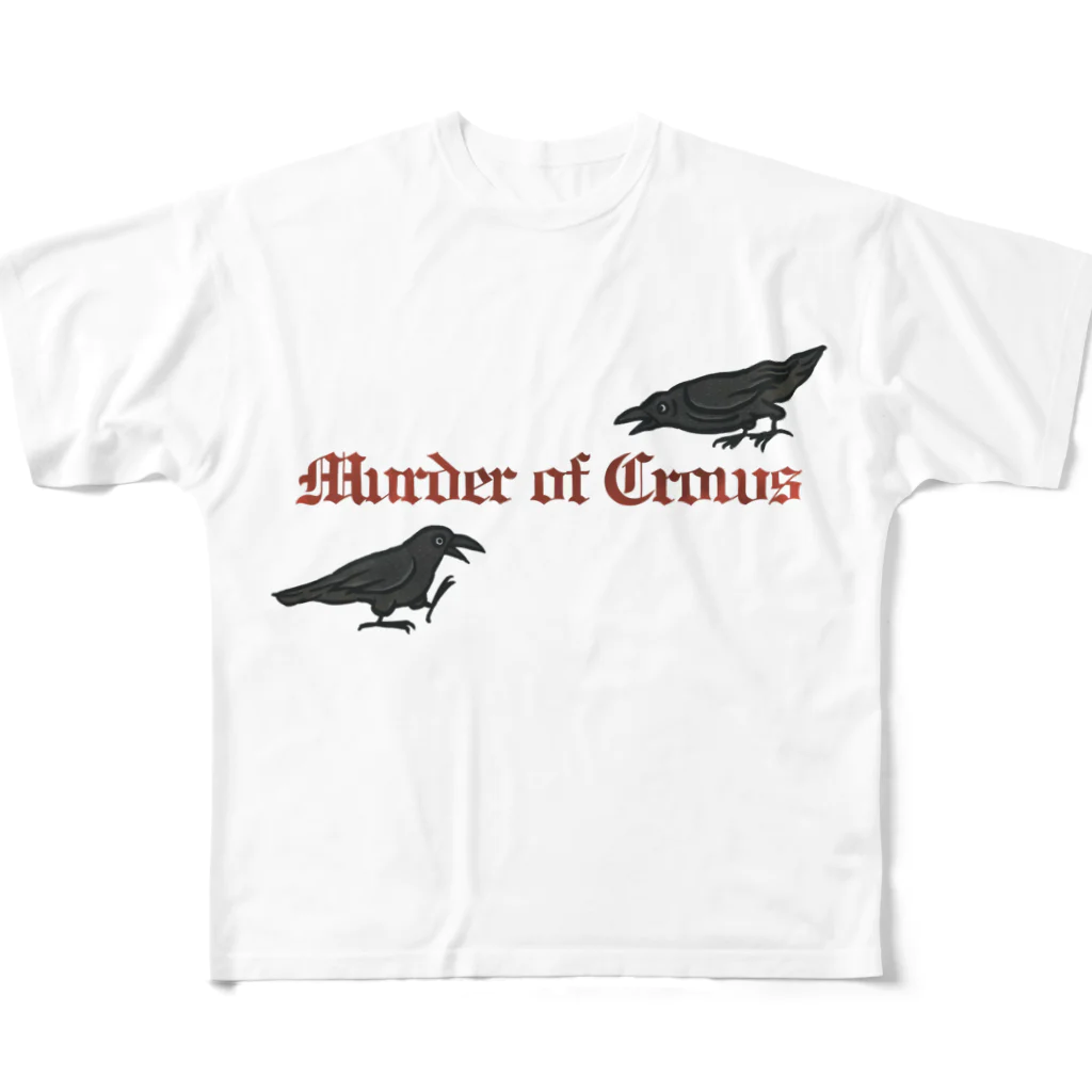 Yellow_SparrowのMurder of Crows All-Over Print T-Shirt